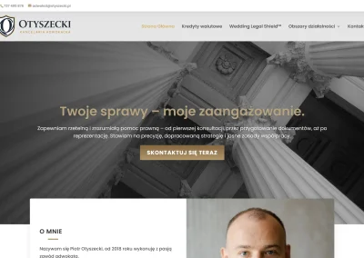 Strona internetowa kancelarii prawnej – otyszecki.pl